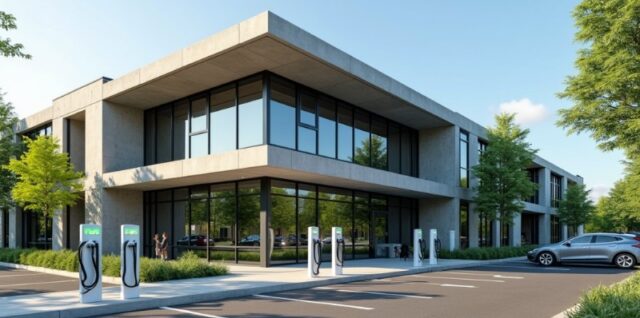 5 Key Benefits of Incorporating Electric Vehicle Charging Stations in New Construction Projects, Concept art for illustrative purpose, tags: der - CC