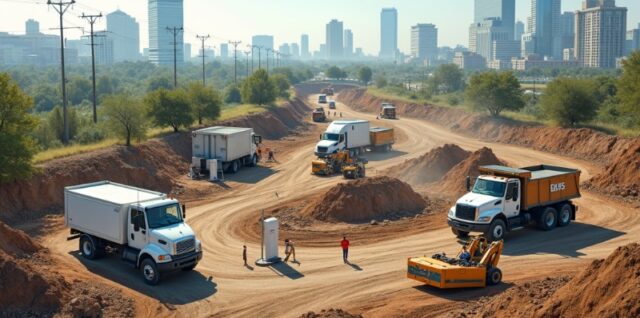 2025: The Year Electric Vehicles Transformed Construction, Concept art for illustrative purpose, tags: die - Monok